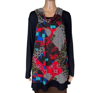 NWT New Soft Focus Long Sleeve Cowl Neck Top Size XXL